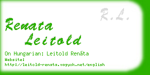 renata leitold business card